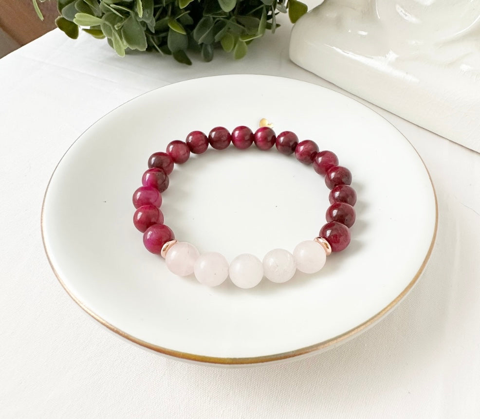 Tigers Eye + Rose Quartz