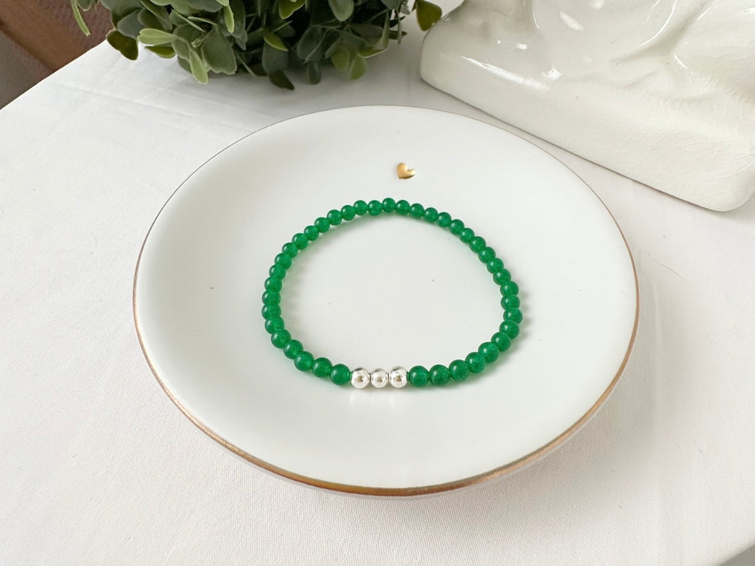 Green Jade + Hematite