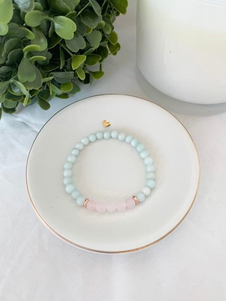 Amazonite + Rose Quartz
