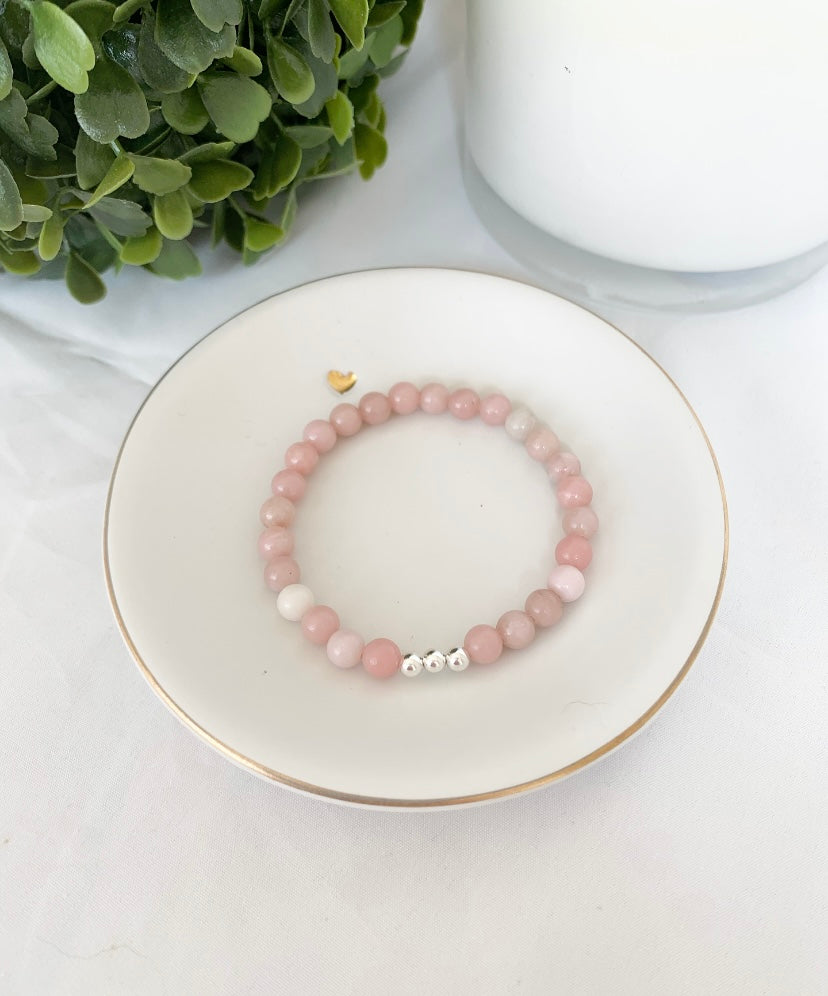 Pink Opal + Hematite