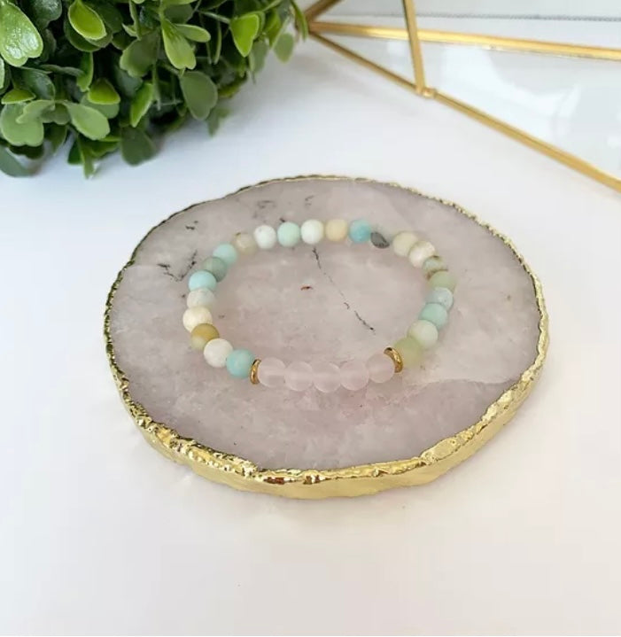 Amazonite + Rose Quartz