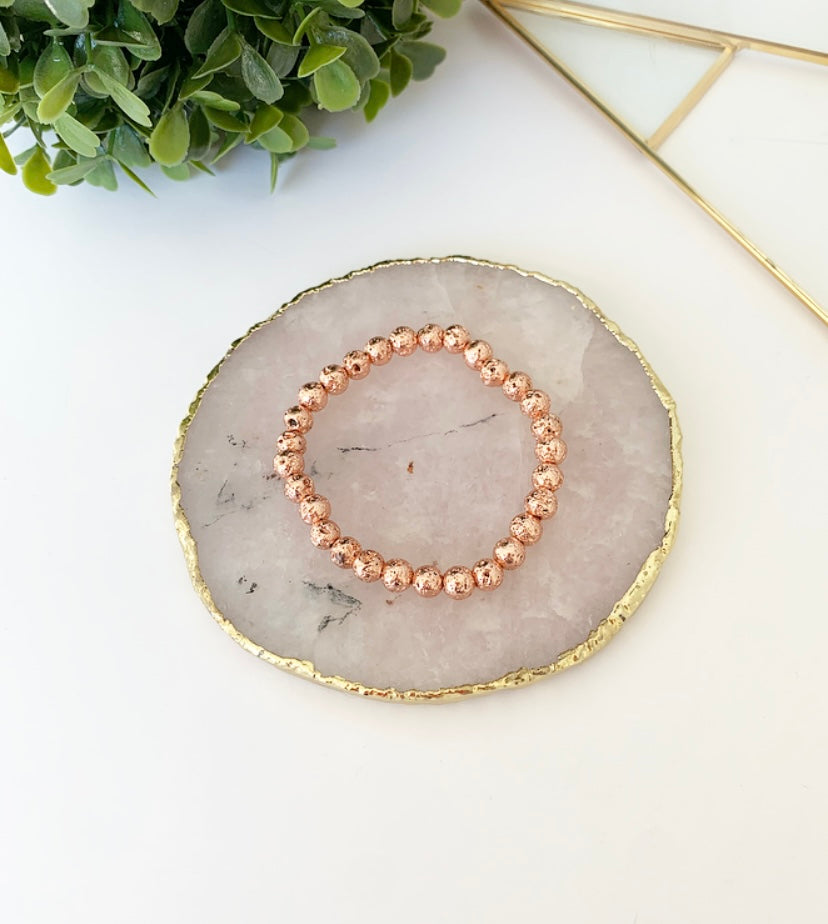 Plated Lava Rock - Copper