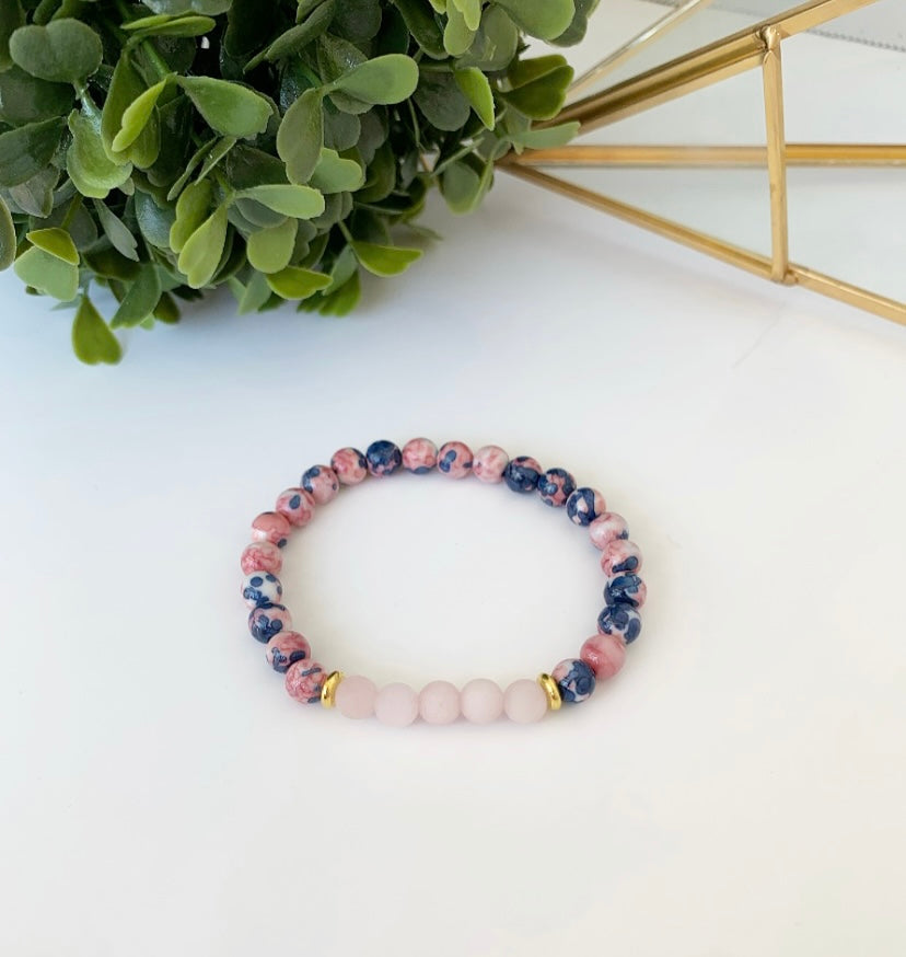 Rain Flower + Rose Quartz