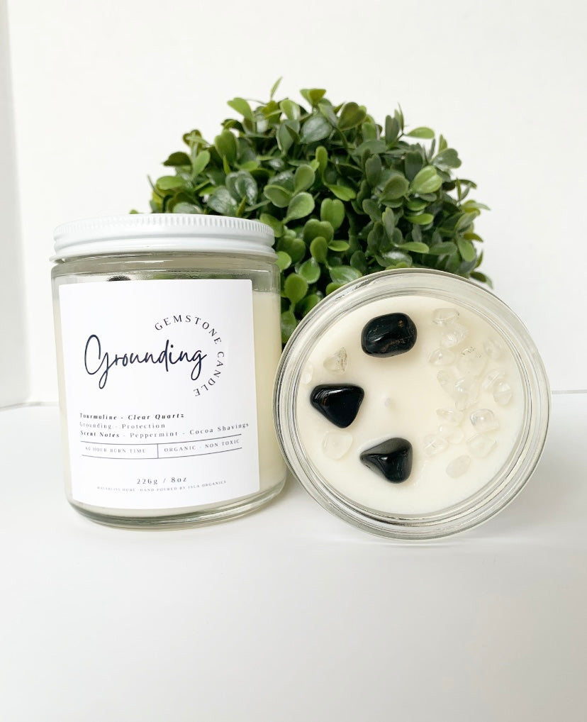 Grounding Gemstone Candle